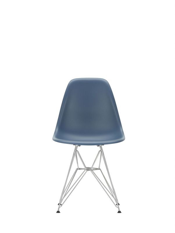 Eames Plastic Side Chair DSR Chair Vitra Chrome Sea Blue